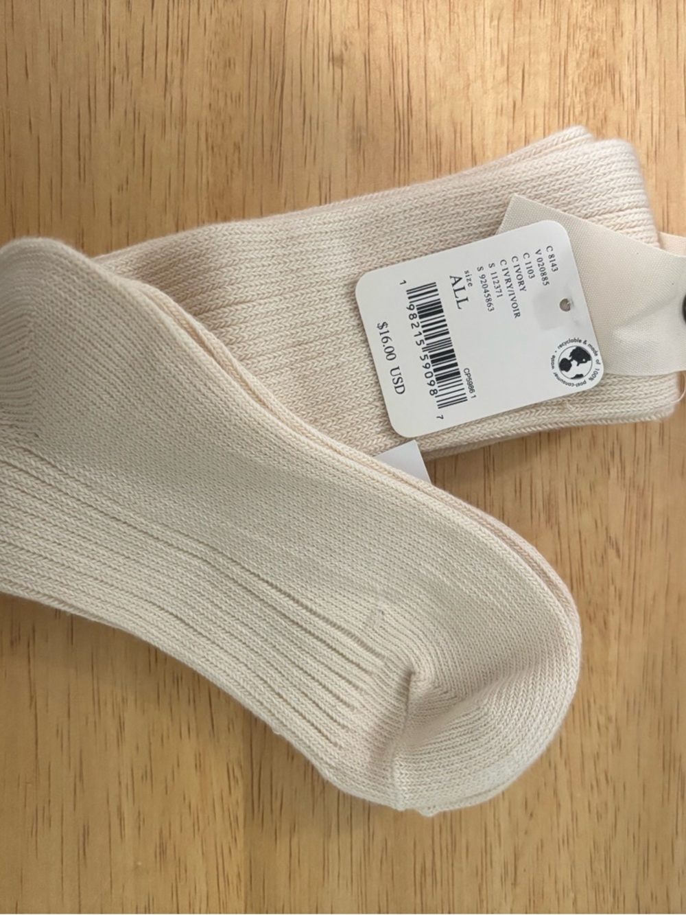 Free People Long Socks - Cream